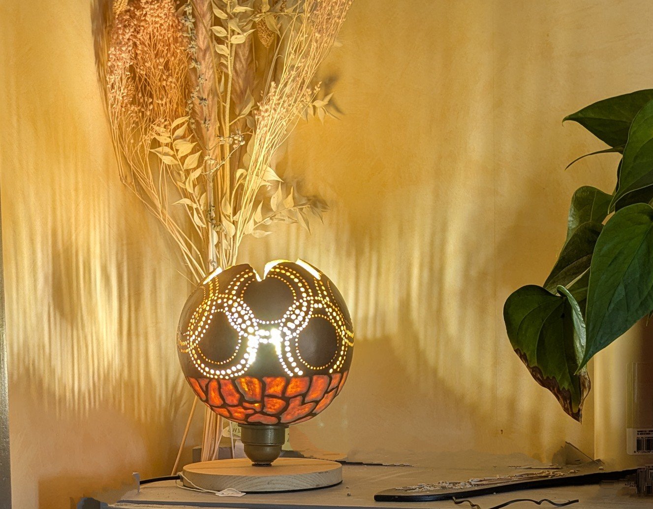 Lampe Cuir Végétal